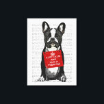 Toile Accrocher un Français<br><div class="desc">Accrochez un Français par FabFunky. Comprend un Français mignon tenant un panneau "Keep Calm and Hug a Frenchie". | 190010D</div>