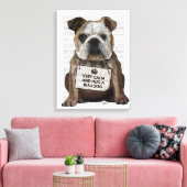 Toile Accrochez un Bulldog (Insitu(Salon))