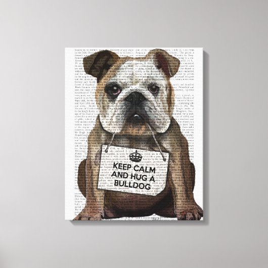 Toile Accrochez un Bulldog (Recto)