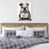 Toile Accrochez un Bulldog (Insitu(Chambre))
