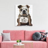 Toile Accrochez un Bulldog (Insitu(Salon))