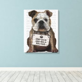 Toile Accrochez un Bulldog (Insitu (Plancher de Bois))