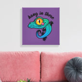 Toile Accrochez-Vous Là Gecko Coloré (Insitu(Salon))