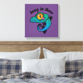 Toile Accrochez-Vous Là Gecko Coloré (Insitu(Chambre))