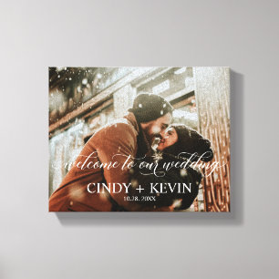 Toile Accueil à notre marié fait sur commande de jeune