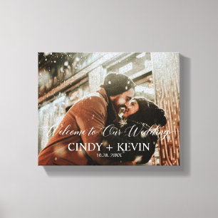 Toile Accueil à notre marié fait sur commande de jeune