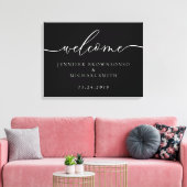 Toile Accueil Mariage simple Noir moderne (Insitu(Salon))