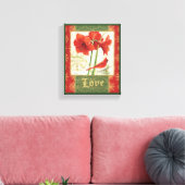 Toile Accueil pour Noël Amaryllis Amour (Insitu(Salon))