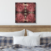 Toile Accueil Rose rouge Mots Abstraits Inspirationnels (Insitu(Chambre))