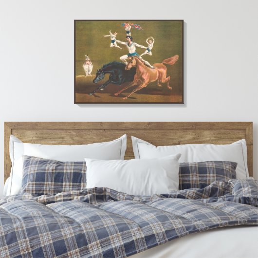 Toile acrobates à cheval. (Insitu(Chambre))