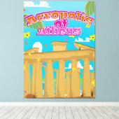 Toile Acropole d'Athènes poster de voyage Grèce. (Insitu (Plancher de Bois))