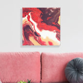 Toile Acrylique pour abstrait Rouge et acajou (Insitu(Salon))
