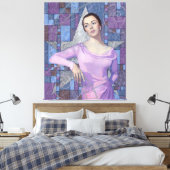 Toile Actrice du 20e siècle, violet et argent (Insitu(Chambre))