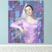 Toile Actrice du 20e siècle, violet et argent (Insitu (Plancher de Bois))