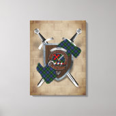 Toile Adam Clan Badge Crossed Swords Canvas Imprimer (Recto)