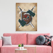 Toile Adam Clan Badge Crossed Swords Canvas Imprimer (Insitu(Salon))