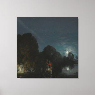 Toile Adam Elsheimer Le reste de la fuite vers l'Egypte