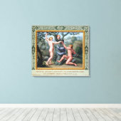 Toile Adam et Eve avec le Serpent, illustration de t (Insitu (Plancher de Bois))