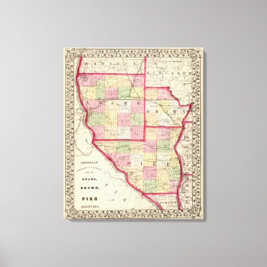 Toile Adams, Brown, comtés de Pike (Recto)