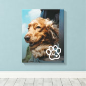 Toile Add Your Own Photo Dog Pets Monogram (Insitu (Plancher de Bois))