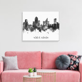 Toile Addis-Abeba Ethiopie skyline BW (Insitu(Salon))