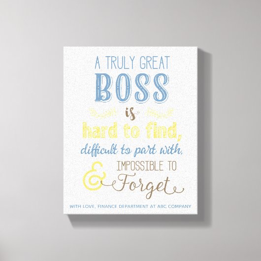 Toile Adieu du patron / Cadeau de retraite (Recto)