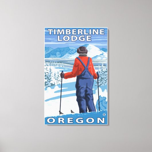 Toile Admirant Skier - Timberline Lodge, Oregon (Recto)