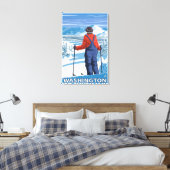 Toile Admirant skieur - Washington (Insitu(Chambre))