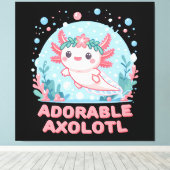 Toile Adorable Axolotl Cutesse aquatique (Insitu (Plancher de Bois))