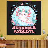 Toile Adorable Axolotl Cutesse aquatique (Insitu(Salon))
