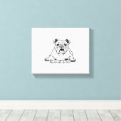Toile Adorable Bulldog (Insitu (Plancher de Bois))