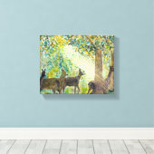 Toile Adorable cerfs sur canva (Insitu (Plancher de Bois))