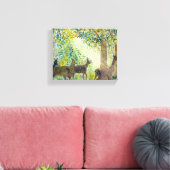 Toile Adorable cerfs sur canva (Insitu(Salon))
