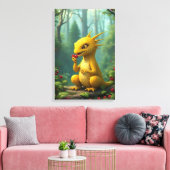 Toile Adorable dragon jaune (Insitu(Salon))