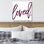 Toile ADORÉ. Typographie de script moderne de Bourgogne (Insitu(Chambre))