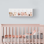 Toile ADORED Baby Photo Collage Élégant rose et blanc<br><div class="desc">Créez votre propre impression de toile étirée personnalisée avec vos propres photos pour bébé. Ce design est assez mignon pour la pépinière et assez élégant pour être affiché n'importe où dans votre maison. Le design est écrit avec le mot "ADORED", chaque lettre placée au-dessus d'une de vos photos. Le modèle...</div>