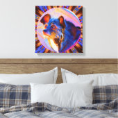 Toile Adoring Dog Eyes Abstrait Dog Art (Insitu(Chambre))