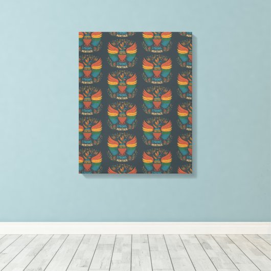 Toile Adresse de retour Label "United Pride Strong Herit (Insitu (Plancher de Bois))