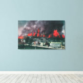 Toile Aéroport de City Ablaze pendant l'incendie de 1906 (Insitu (Plancher de Bois))