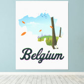 Toile Affiche Belgique Travel. (Insitu (Plancher de Bois))