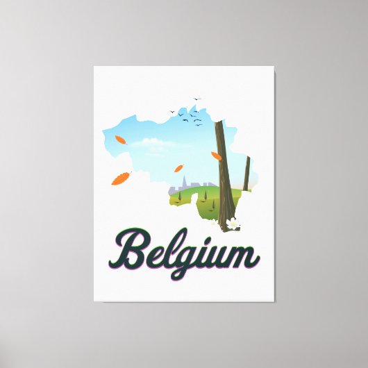 Toile Affiche Belgique Travel. (Recto)