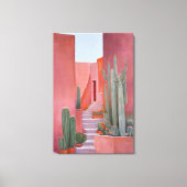 Toile Affiche Bohème de Cactus de Santa Fe (Recto)