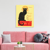Toile Affiche Classique Chat Noir de Steinlen en Noir (Insitu(Salon))