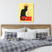 Toile Affiche Classique Chat Noir de Steinlen en Noir (Insitu(Chambre))