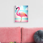 Toile Affiche d'art flamand bleu pastel et rose (Insitu(Salon))