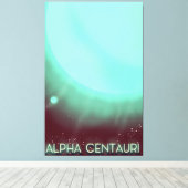 Toile Affiche d'art spatial Alpha Centauri (Insitu (Plancher de Bois))