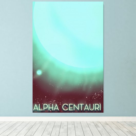 Toile Affiche d'art spatial Alpha Centauri (Insitu (Plancher de Bois))