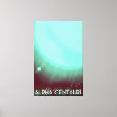 Toile Affiche d'art spatial Alpha Centauri (Recto)