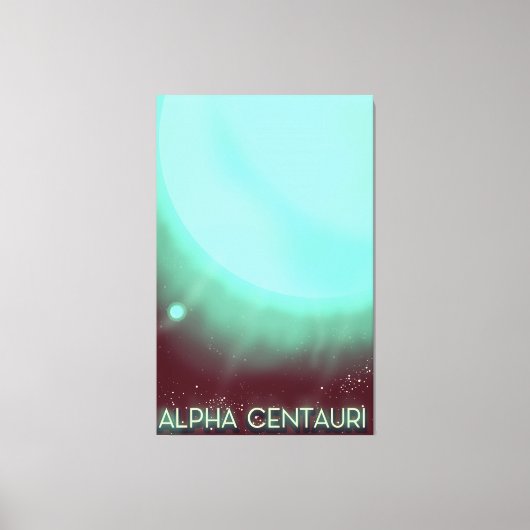 Toile Affiche d'art spatial Alpha Centauri (Recto)