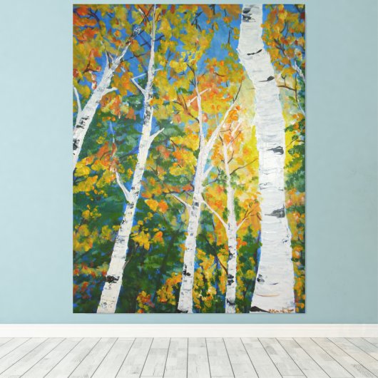 Toile Affiche d'automne Aspen (Insitu (Plancher de Bois))
